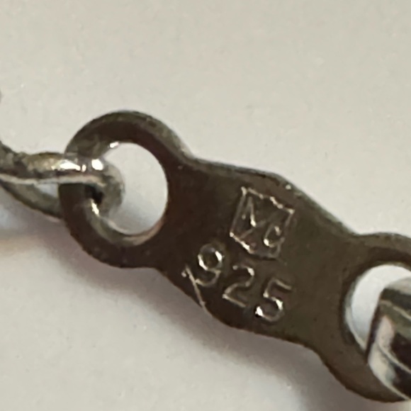 Elegant Blue Topaz Pendant 925 Sterling Silver Box Chain W/CZ Accents, 18” NWOT - Picture 4 of 6